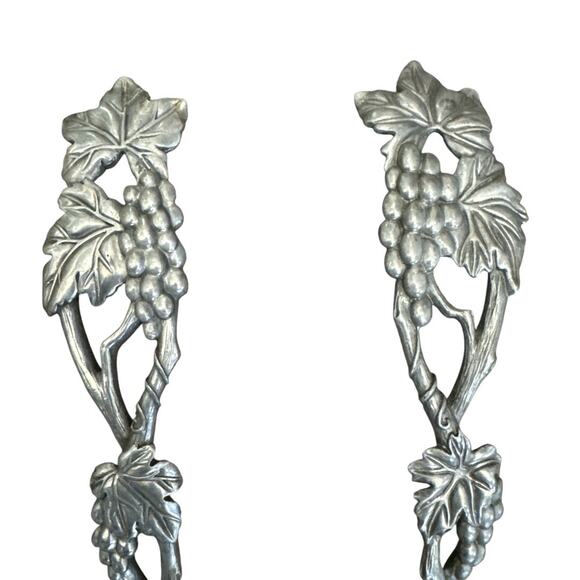 Rare Fitz & Floyd Grapes and Vines Leaf Salad Servers Set - Picture 8 of 10